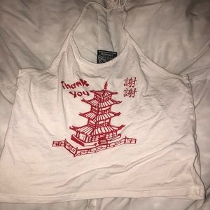 O mighty halter crop top